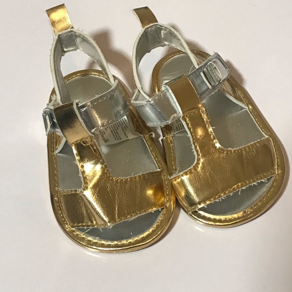 so ‘dorable gold metallic infant girl sandals - Picture 1 of 5